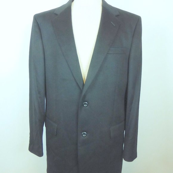 JOS A BANK 100% CASHMERE SPORTCOAT BLACK 40 blazer